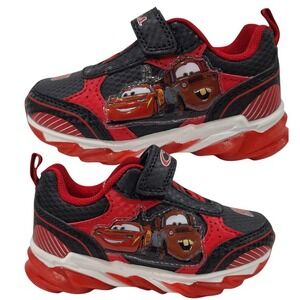 Disney Pixar‎ Cars Little Boys Black/Red Lighted Sneaker Size 10 (18cms) NEW